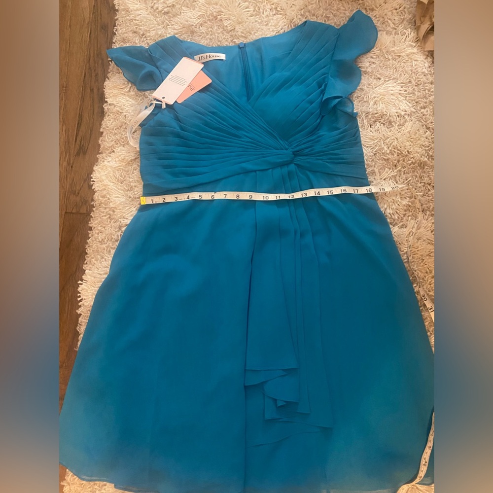NWT JJ’s House Teal, Flutter Sleeve Dress size 10 - Picture 8 of 8